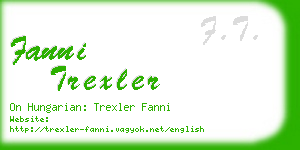 fanni trexler business card